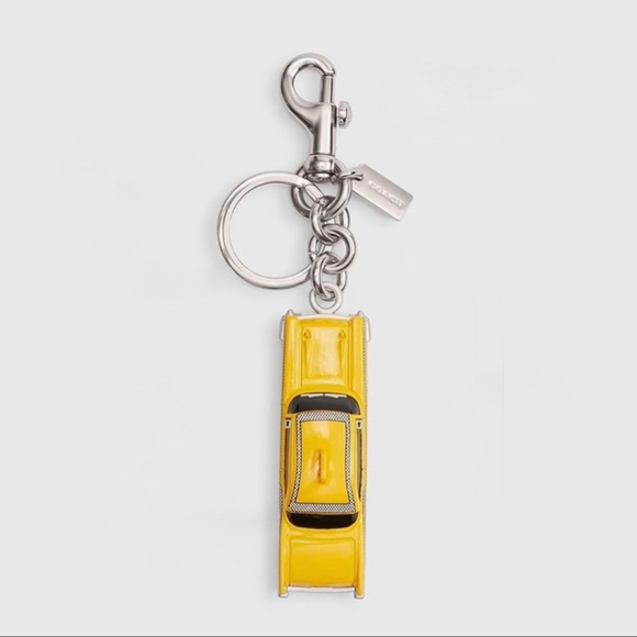 Coach Yellow Taxi Cab Keyring Bag Charm Accessory NEW with tags - Picture 2 of 5